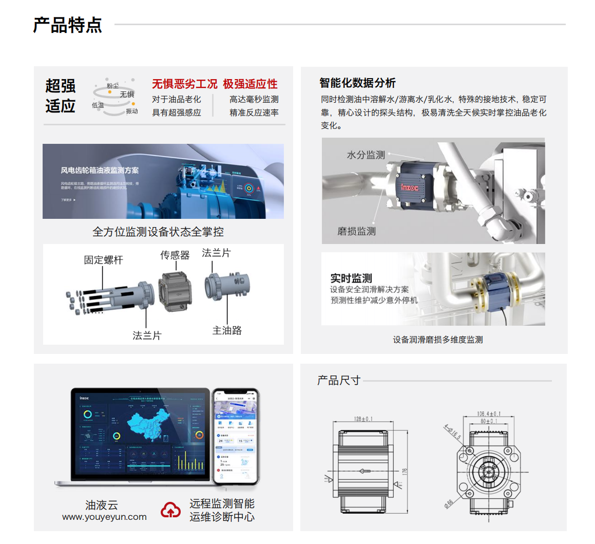 ISL-Z 系列主路多功能油液傳感器 產(chǎn)品特點